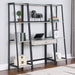 Coaster Pinckard 3-piece Ladder Desk Set Grey Stone and Black Default Title