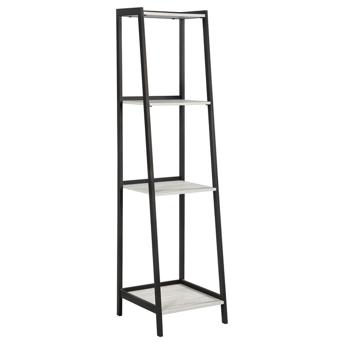 Coaster Pinckard 3-piece Ladder Desk Set Grey Stone and Black Default Title