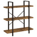 Coaster Cole 3-Shelf Bookcase Antique Nutmeg and Black Default Title