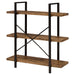 Coaster Cole 3-Shelf Bookcase Antique Nutmeg and Black Default Title