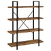 Coaster Cole 4-Shelf Bookcase Antique Nutmeg and Black Default Title