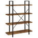 Coaster Cole 4-Shelf Bookcase Antique Nutmeg and Black Default Title