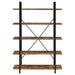 Coaster Cole 5-Shelf Bookcase Antique Nutmeg and Black Default Title