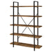 Coaster Cole 5-Shelf Bookcase Antique Nutmeg and Black Default Title