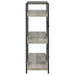 Coaster Cole 3-Shelf Bookcase Grey Driftwood and Gunmetal