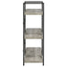 Coaster Cole 3-Shelf Bookcase Grey Driftwood and Gunmetal