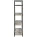 Coaster Cole 4-Shelf Bookcase Grey Driftwood and Gunmetal Default Title