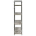 Coaster Cole 4-Shelf Bookcase Grey Driftwood and Gunmetal Default Title