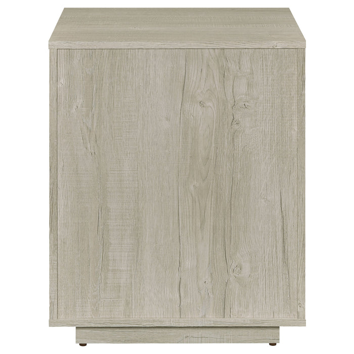 Coaster Loomis 3-drawer Square File Cabinet Whitewashed Grey Default Title