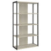 Coaster Loomis 4-shelf Bookcase Whitewashed Grey Default Title