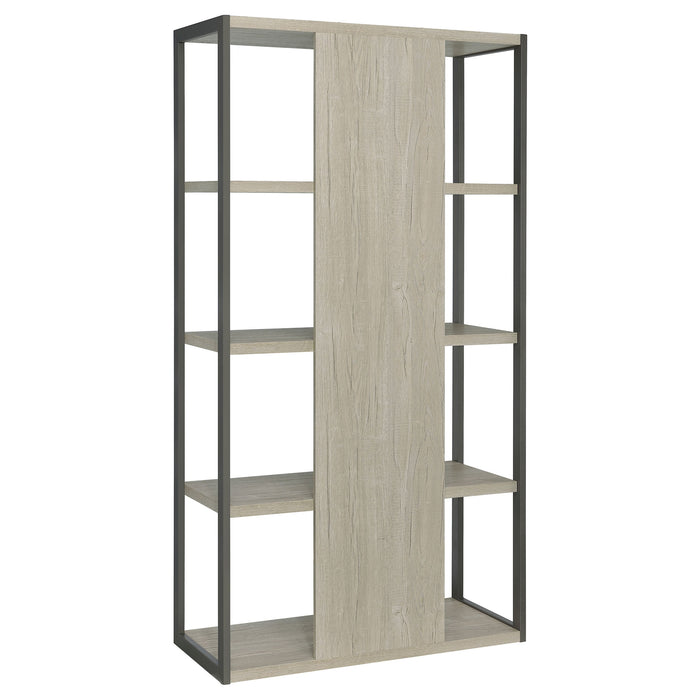 Coaster Loomis 4-shelf Bookcase Whitewashed Grey Default Title