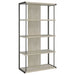 Coaster Loomis 4-shelf Bookcase Whitewashed Grey Default Title