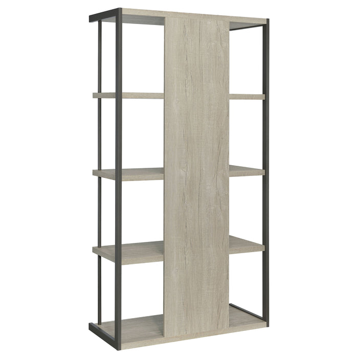 Coaster Loomis 4-shelf Bookcase Whitewashed Grey Default Title