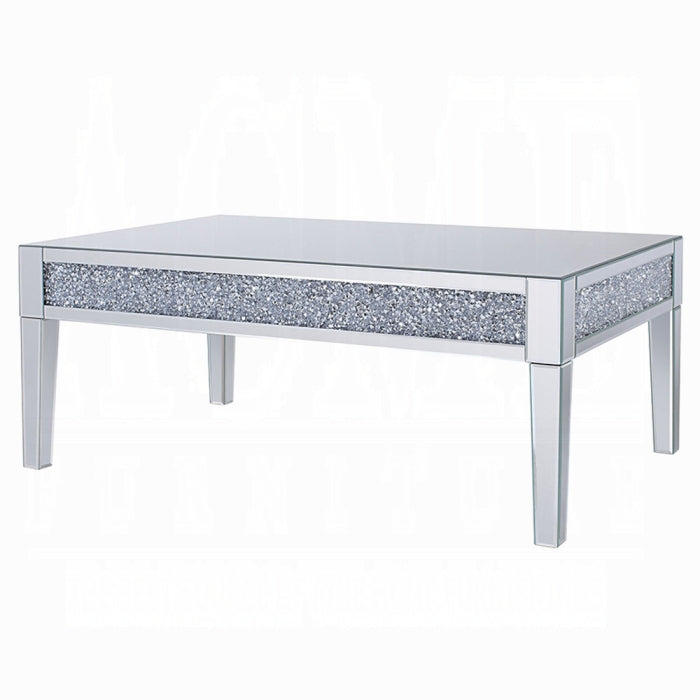 Noralie Glam Rectangular Coffee Table with Tapered Legs