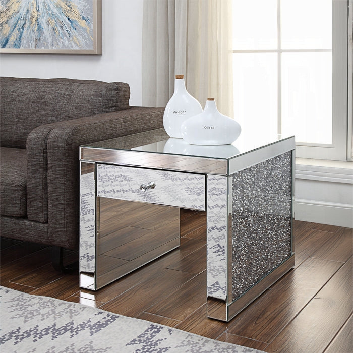 Noralie 1 Drawer Square End Table