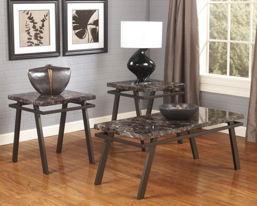 Paintsville Faux Marble Top 3pc Occasional Table Set