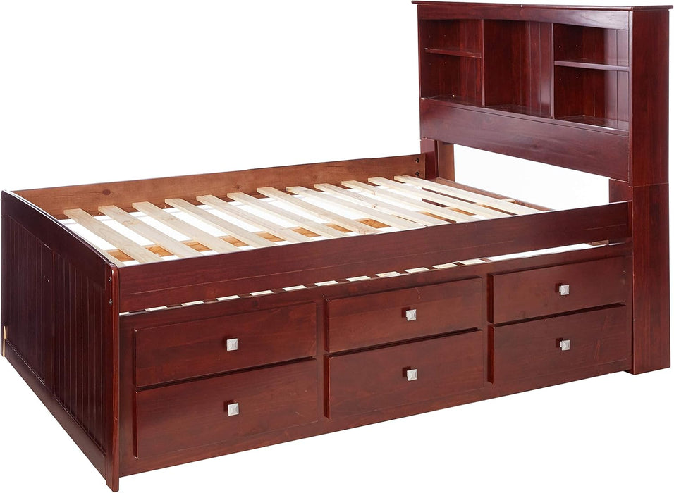 Bookcase Captains Full Trundle Bed