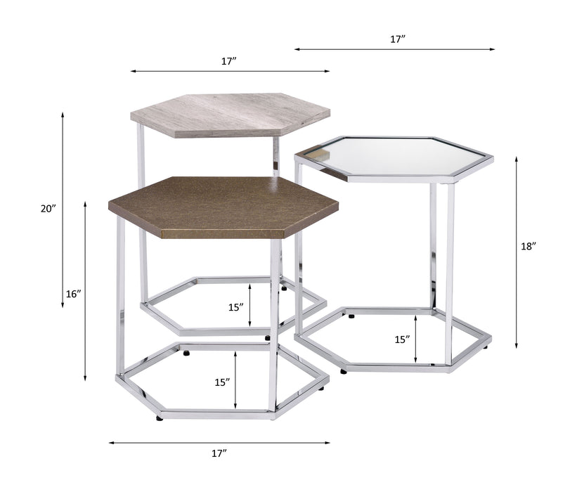 Simno Hexagon Nesting Table Set