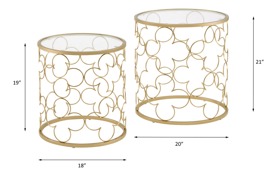 Flowie Round 20"Dia Nesting Table Set