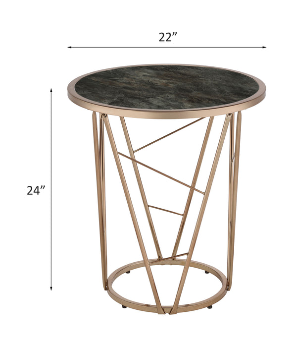 Cicatrix Round 22"Dia End Table