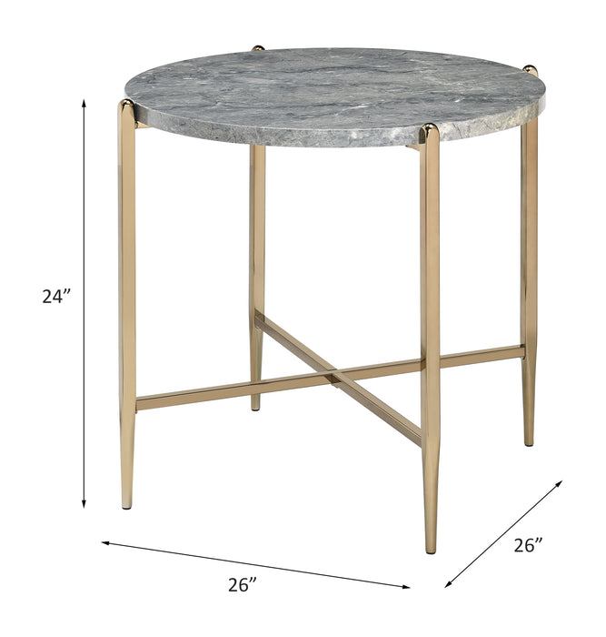 Tainte 26"Dia Round End Table