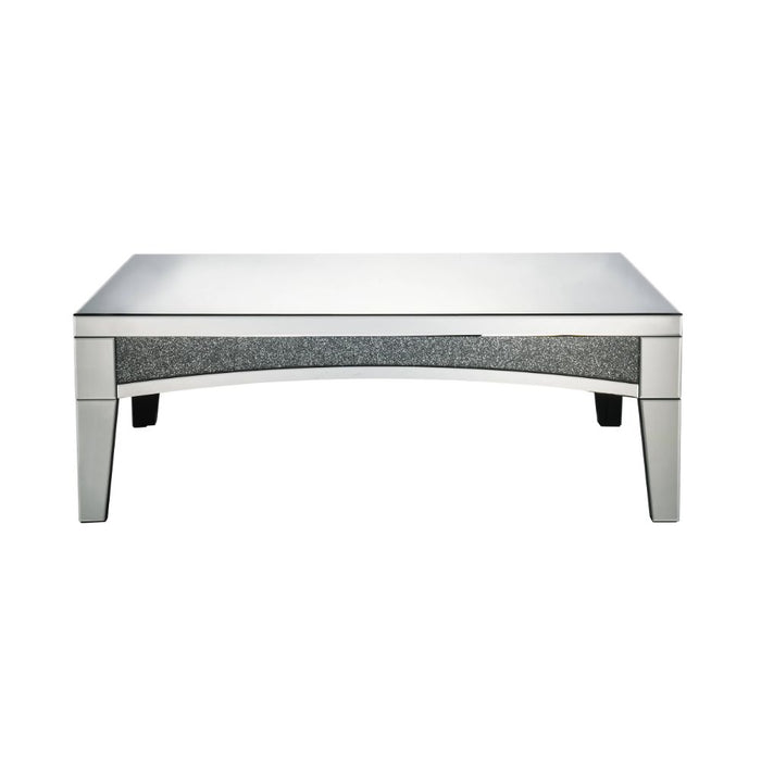 Noralie Glam Rectangular Coffee Table with Tapered-Square Leg