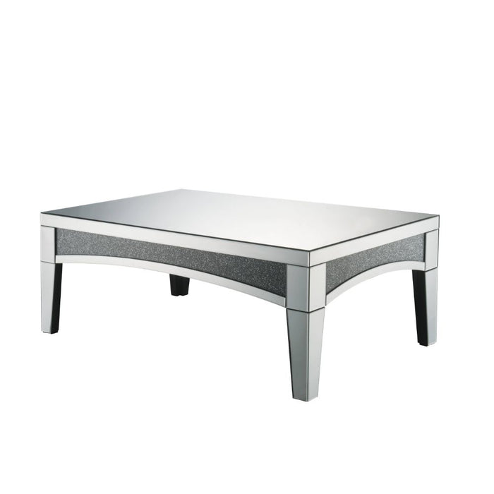 Noralie Glam Rectangular Coffee Table with Tapered-Square Leg