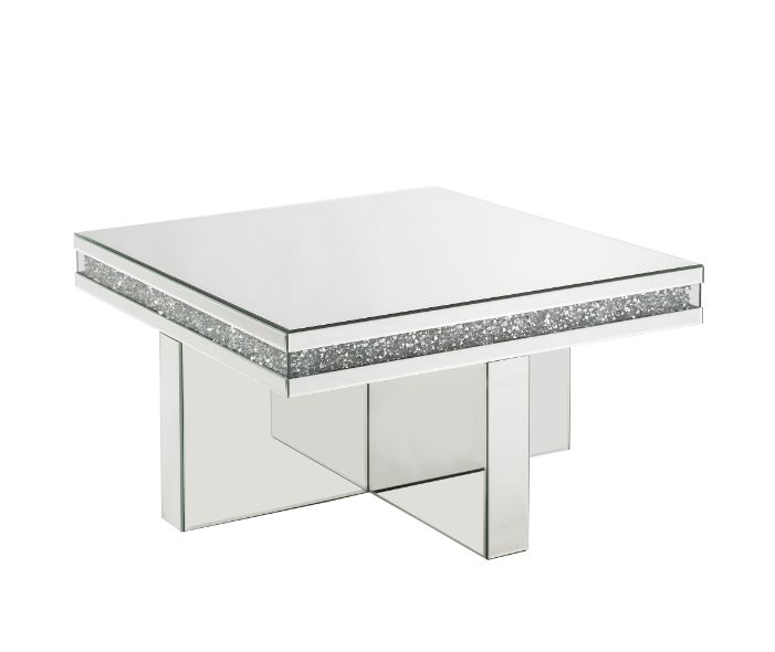 Noralie Glam Rectangular Coffee Table with Sled Base