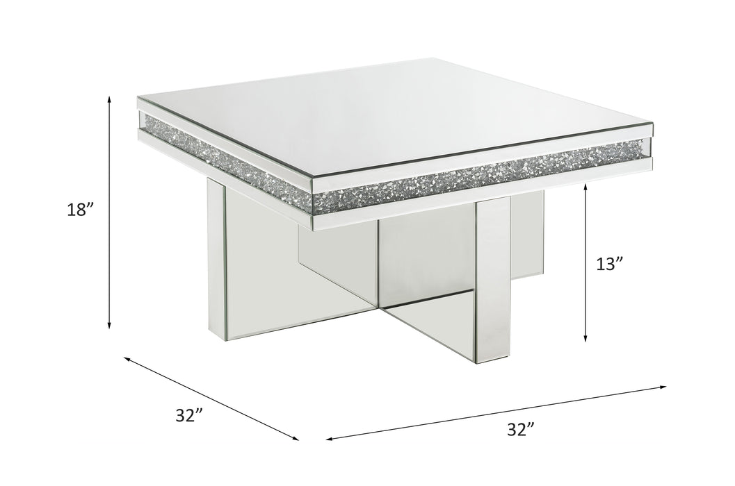 Noralie Glam Rectangular Coffee Table with Sled Base