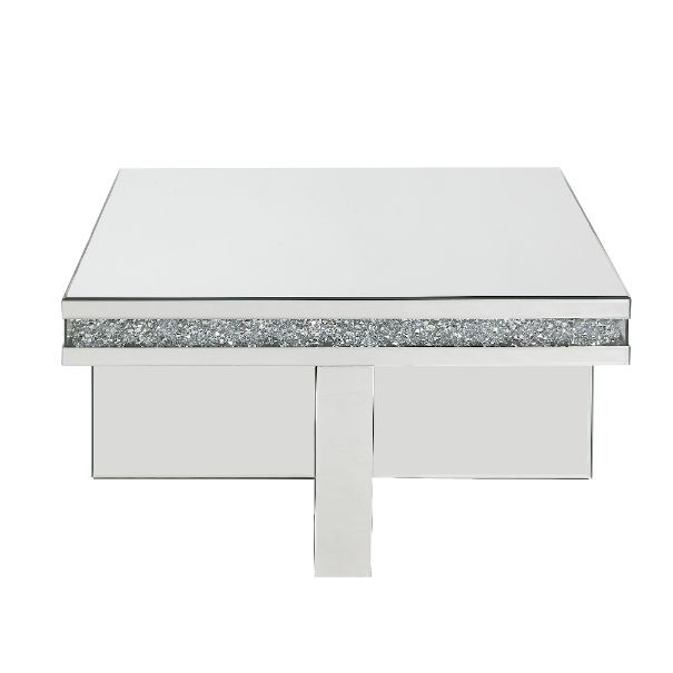 Noralie Glam Rectangular Coffee Table with Sled Base