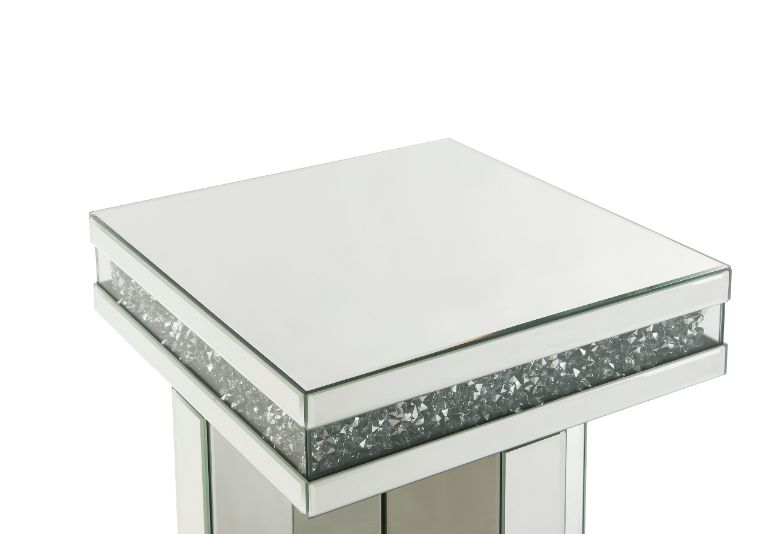 Noralie Glam Square End Table with Sled Base