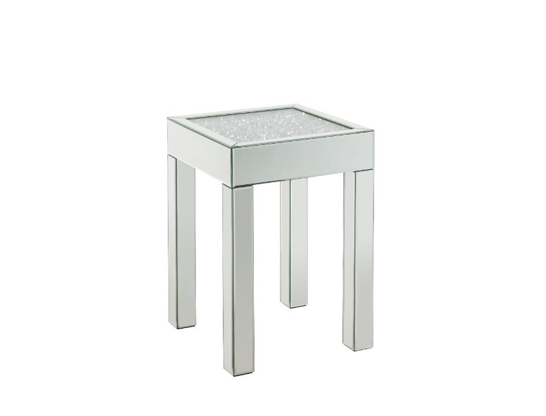 Noralie Glam Square End Table with 4 Legs