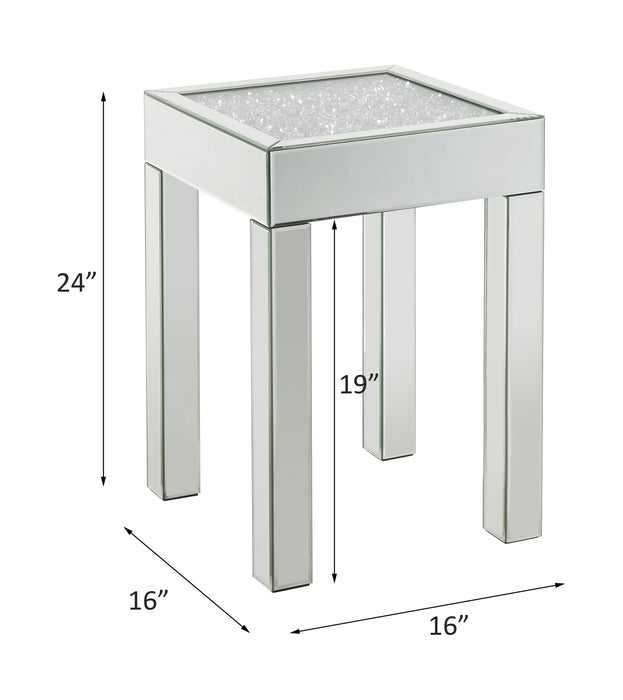 Noralie Glam Square End Table with 4 Legs