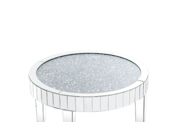 Noralie 32"L x 32"W Glam Round Coffee Table