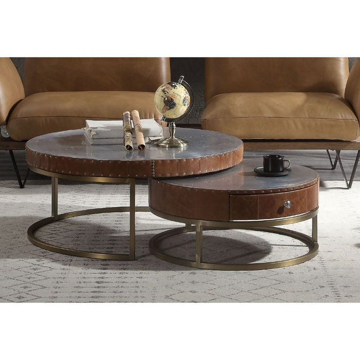 Tamas Round Upholstered Coffee Table