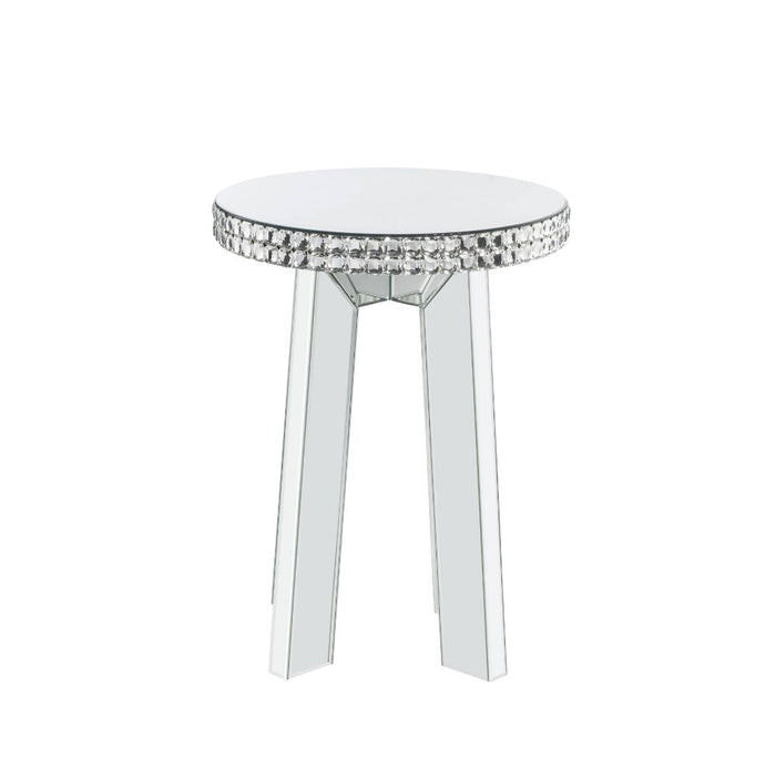 Lotus Glam End Table with Round Top