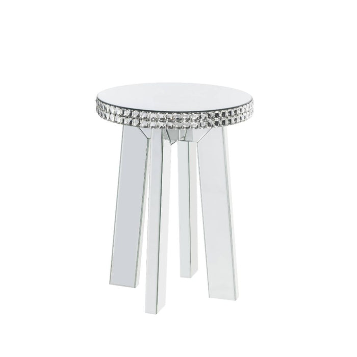 Lotus Glam End Table with Round Top