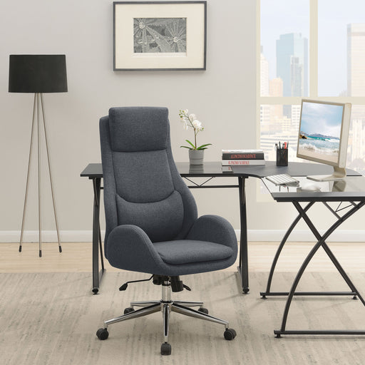 Coaster Cruz Upholstered Office Chair with Padded Seat Grey and Chrome Default Title