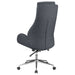 Coaster Cruz Upholstered Office Chair with Padded Seat Grey and Chrome Default Title