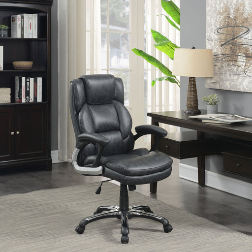 Coaster Nerris Adjustable Height Office Chair with Padded Arm Grey and Black Default Title