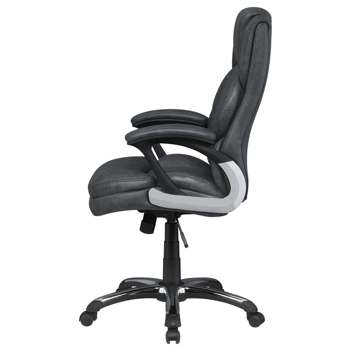 Coaster Nerris Adjustable Height Office Chair with Padded Arm Grey and Black Default Title