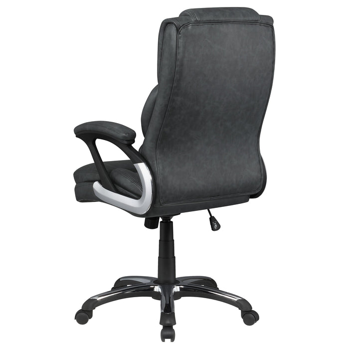 Coaster Nerris Adjustable Height Office Chair with Padded Arm Grey and Black Default Title