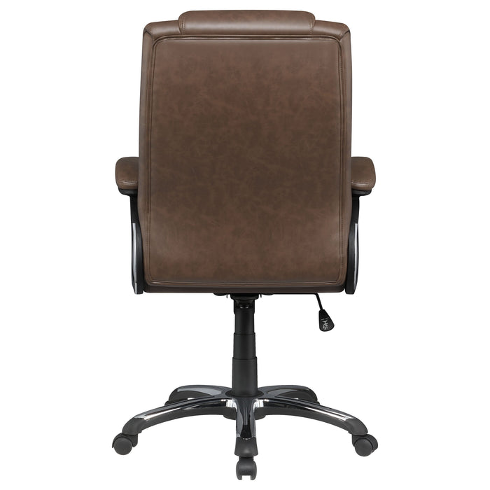 Coaster Nerris Adjustable Height Office Chair with Padded Arm Brown and Black Default Title