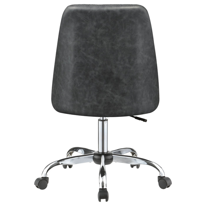 Coaster Althea Upholstered Tufted Back Office Chair Grey and Chrome Default Title