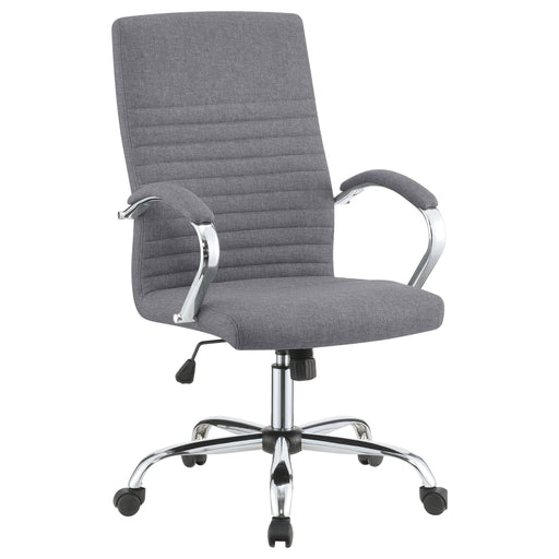 Coaster Abisko Upholstered Office Chair with Casters Grey and Chrome Default Title