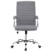 Coaster Abisko Upholstered Office Chair with Casters Grey and Chrome Default Title