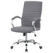 Coaster Abisko Upholstered Office Chair with Casters Grey and Chrome Default Title