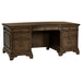 Coaster Hartshill Executive Desk with File Cabinets Burnished Oak Default Title