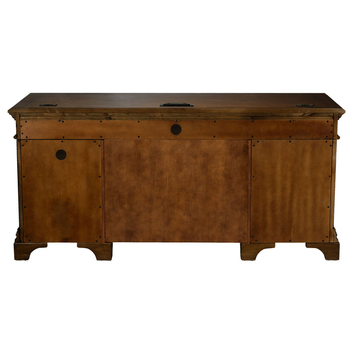 Coaster Hartshill Credenza with Power Outlet Burnished Oak Default Title