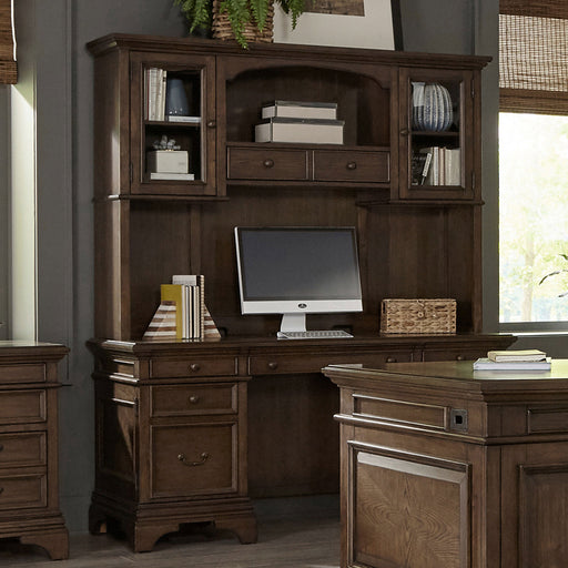 Coaster Hartshill Credenza with Hutch Burnished Oak Default Title